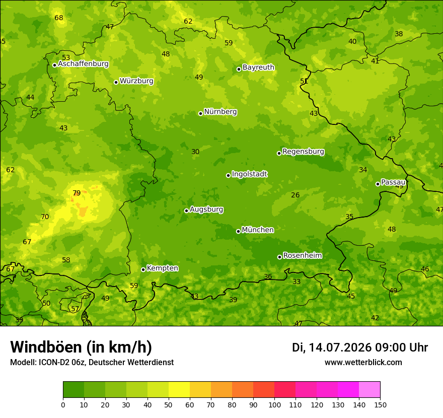 Maximale Windböen