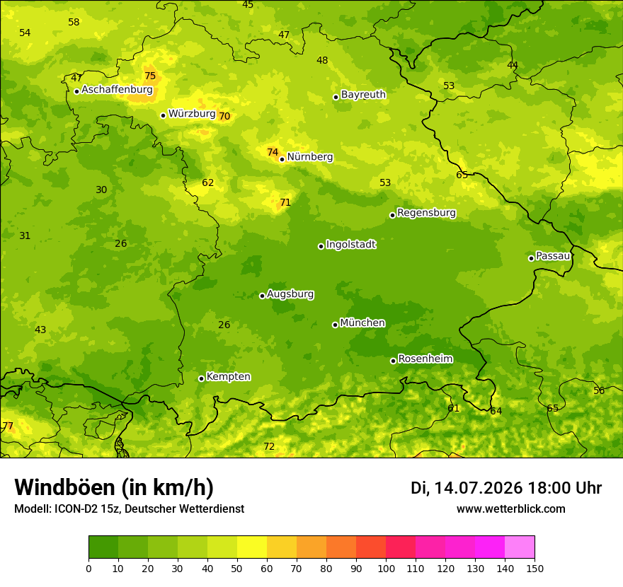 Maximale Windböen