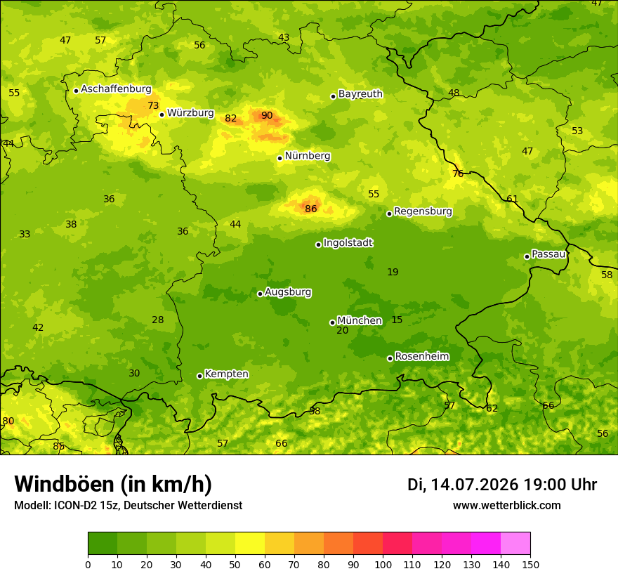 Maximale Windböen