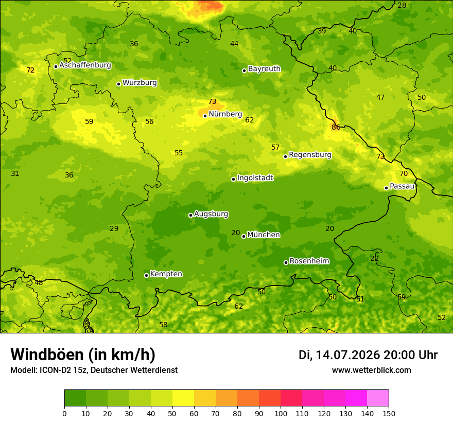 Maximale Windböen