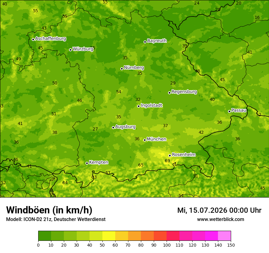 Maximale Windböen