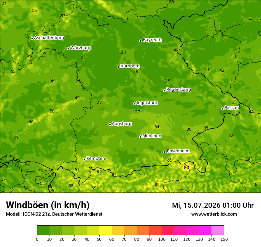 Maximale Windböen