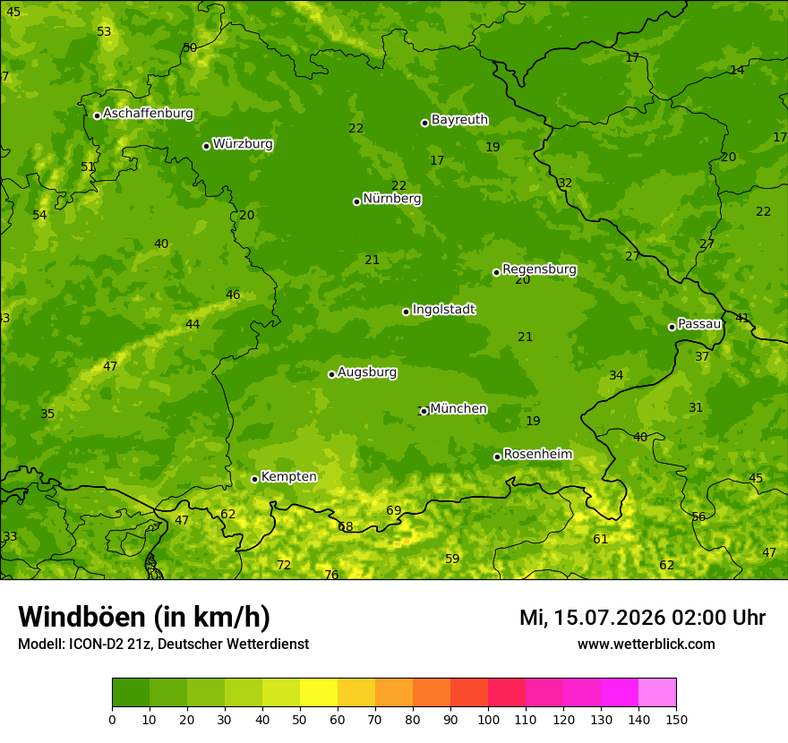 Maximale Windböen