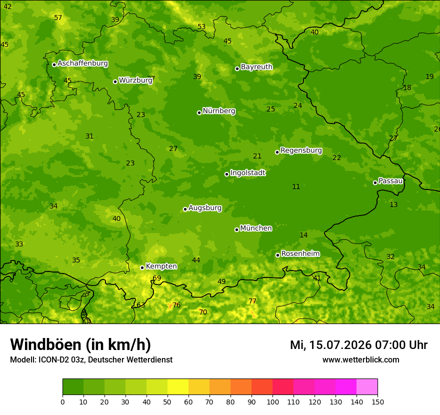 Maximale Windböen