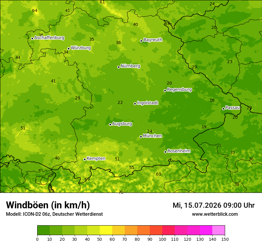 Maximale Windböen