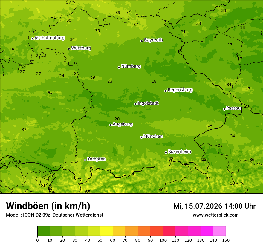 Maximale Windböen