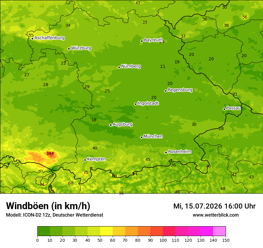 Maximale Windböen