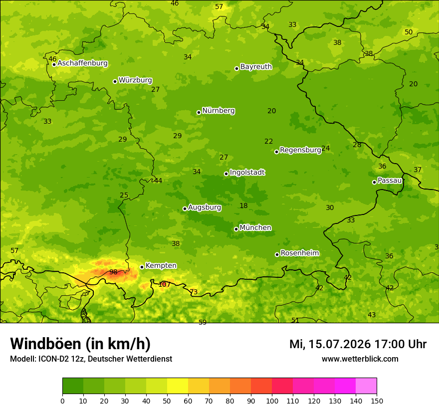 Maximale Windböen