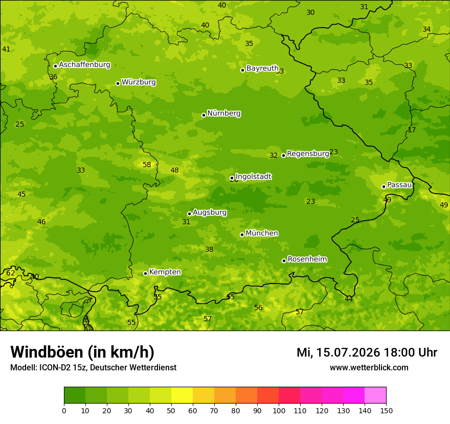 Maximale Windböen