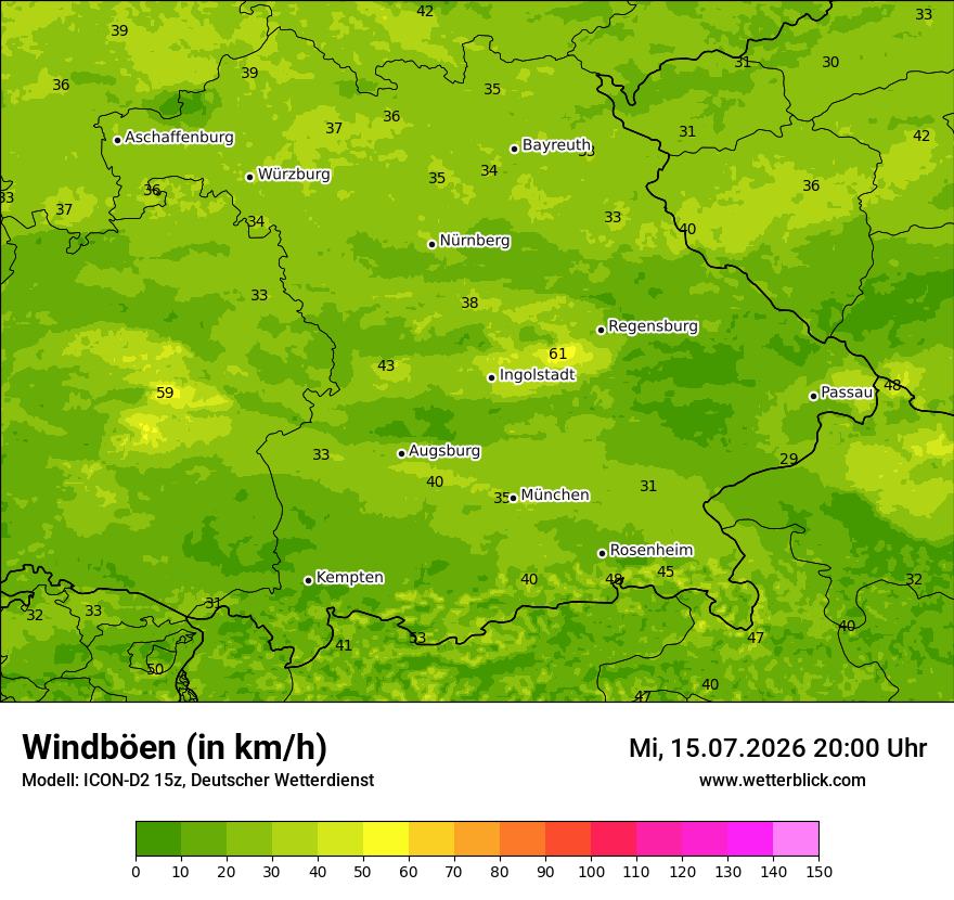Maximale Windböen