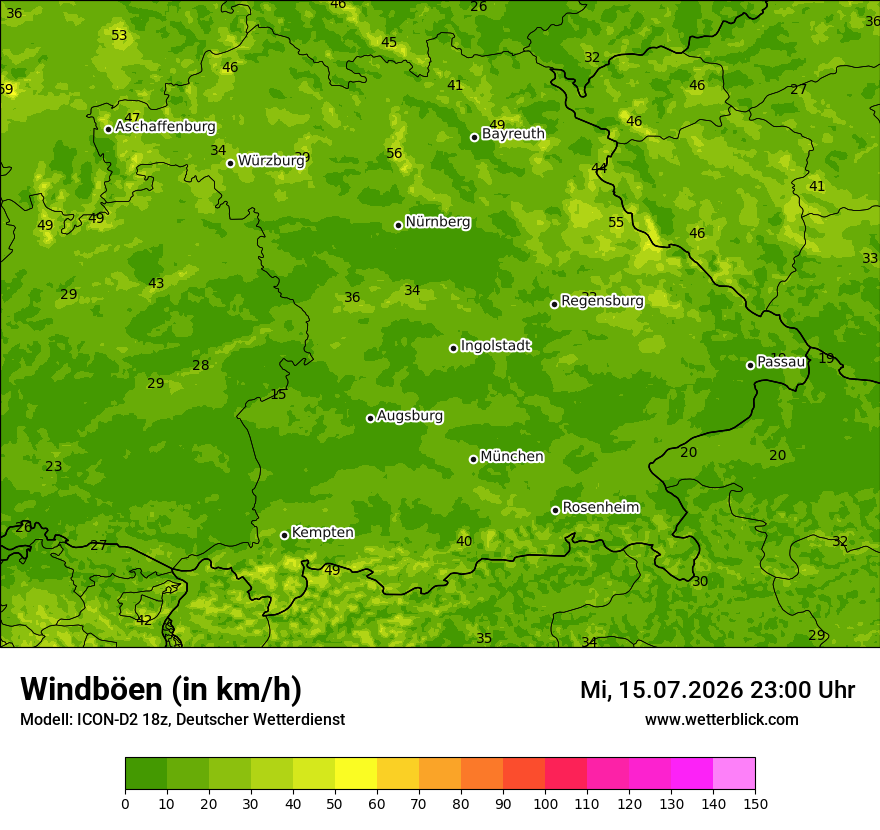Maximale Windböen