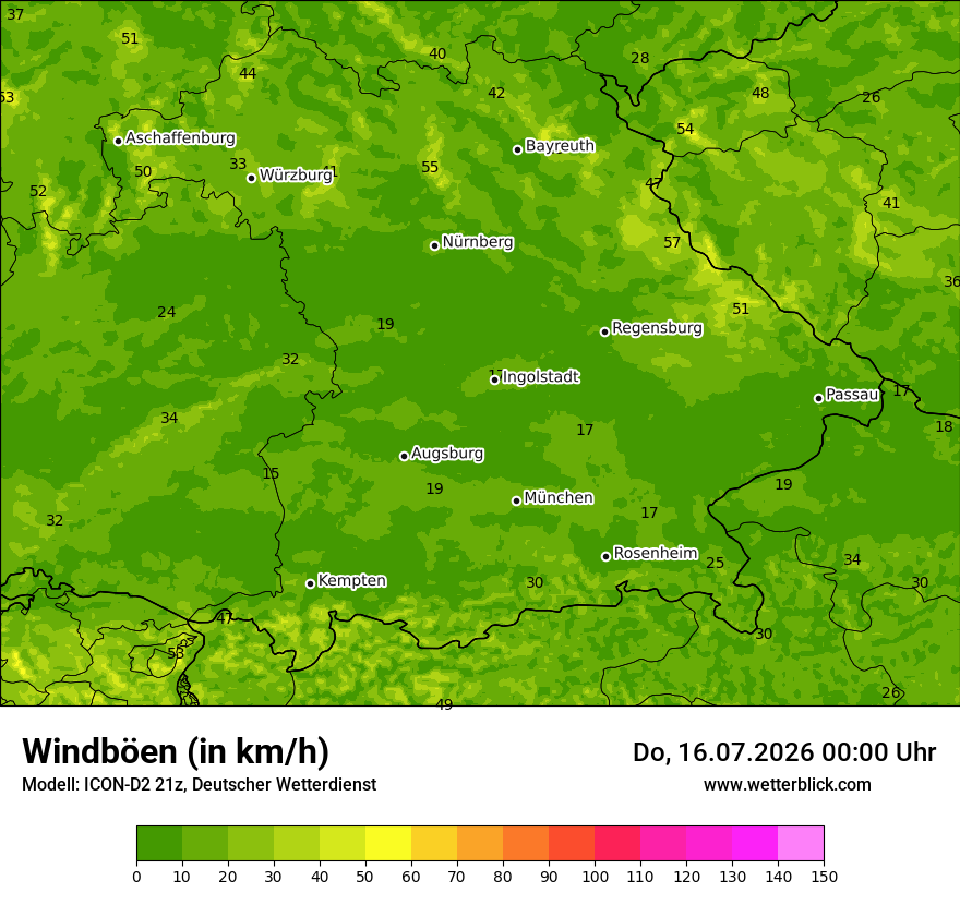 Maximale Windböen