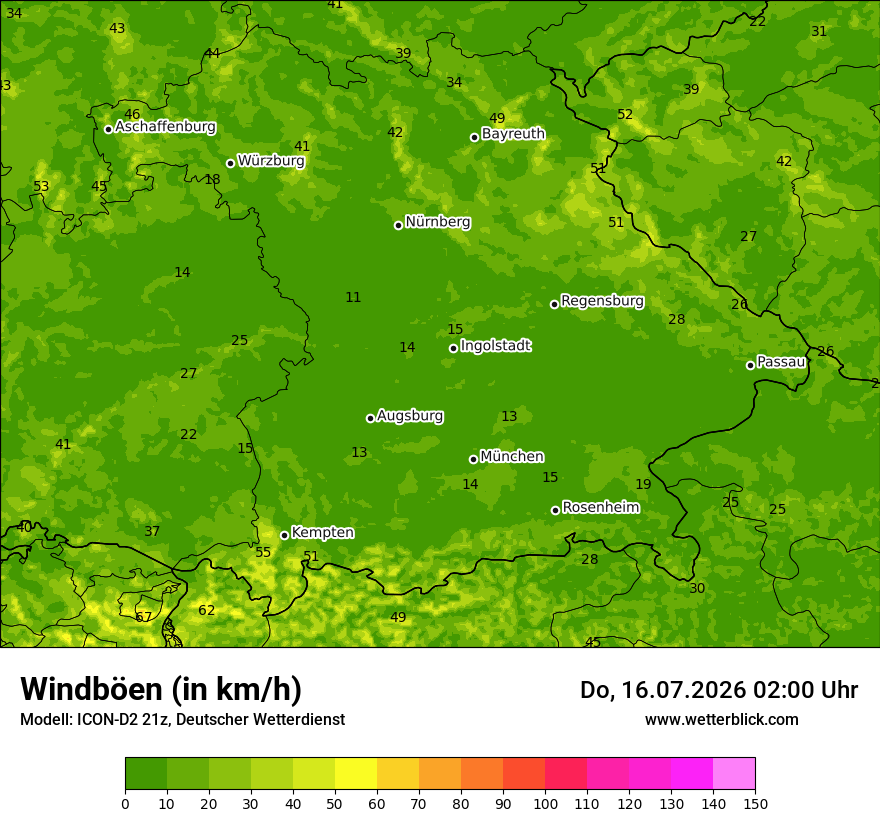 Maximale Windböen