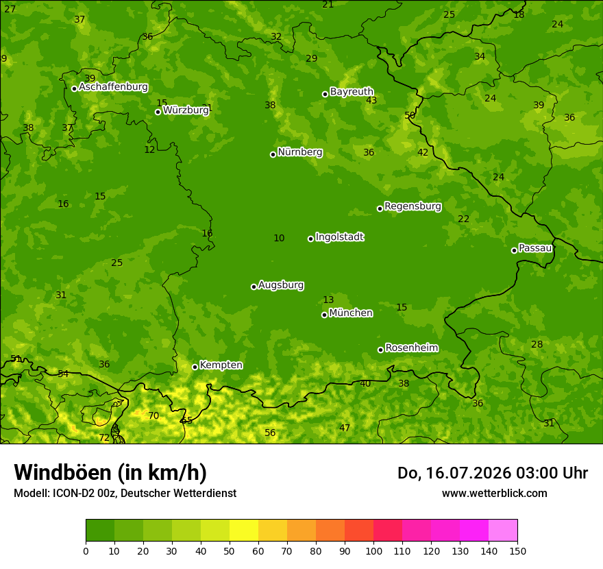 Maximale Windböen