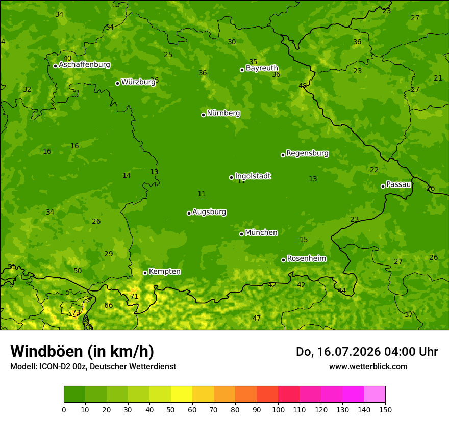 Maximale Windböen