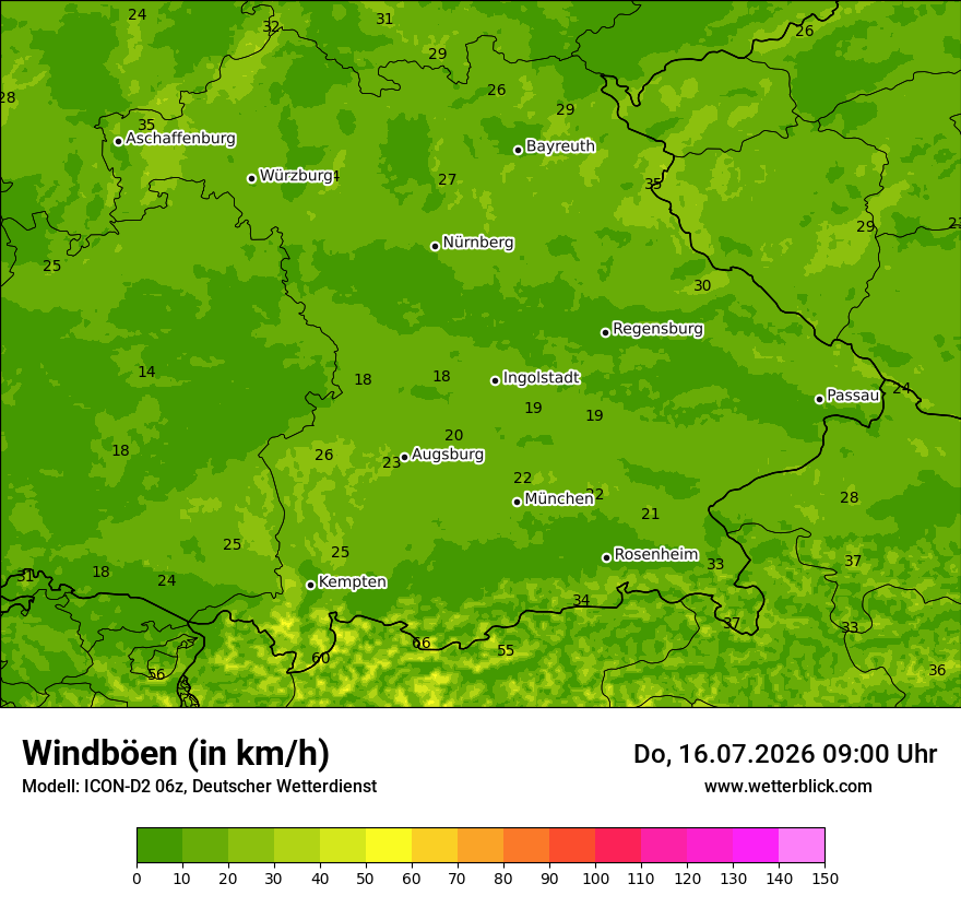 Maximale Windböen