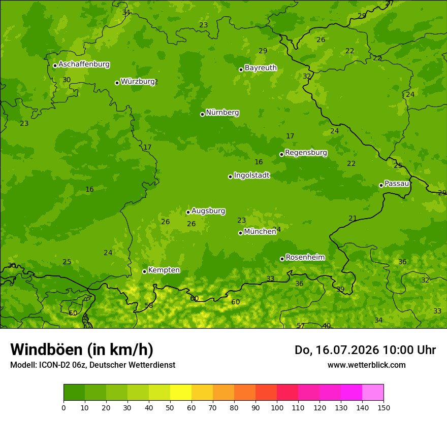 Maximale Windböen