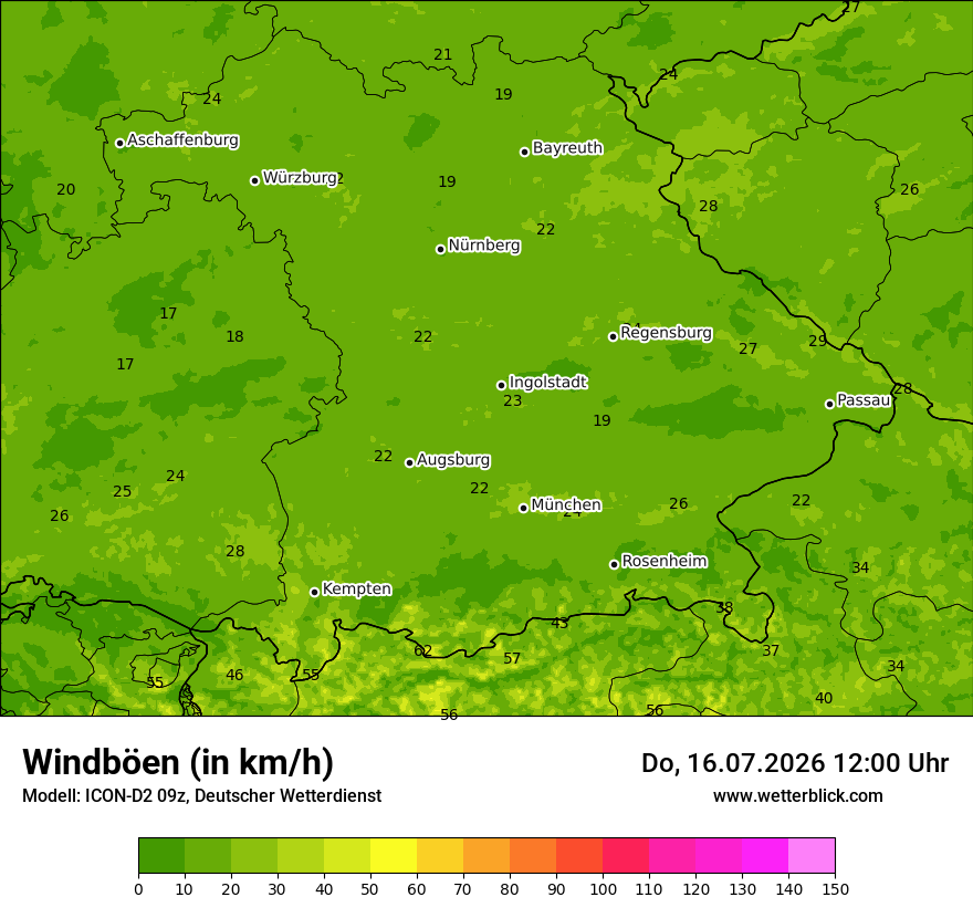 Maximale Windböen