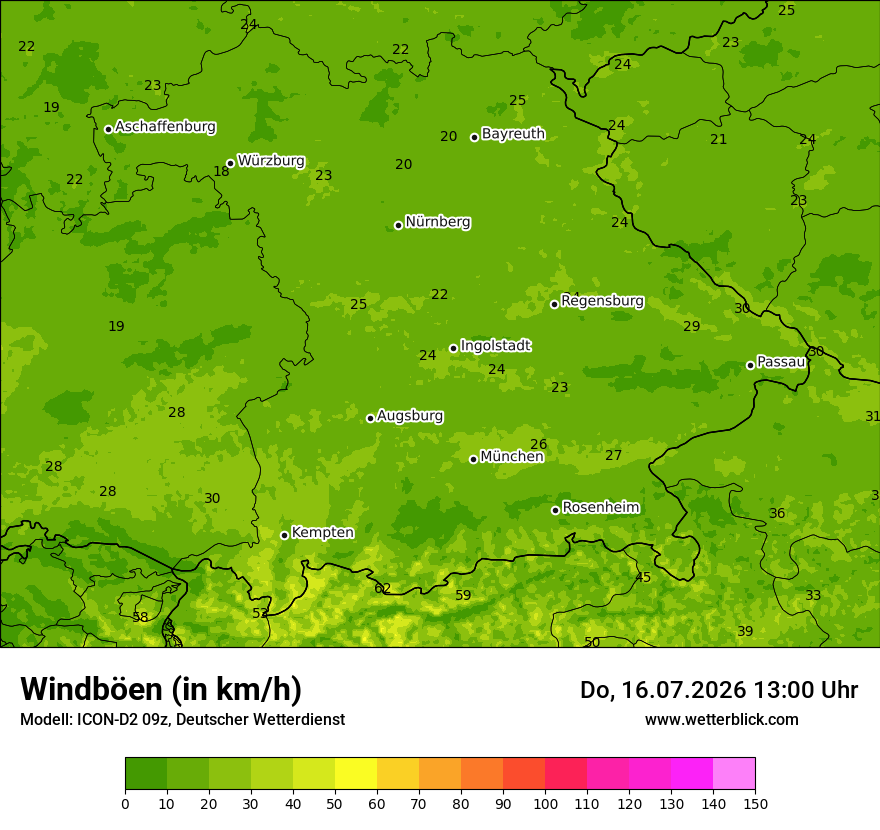 Maximale Windböen