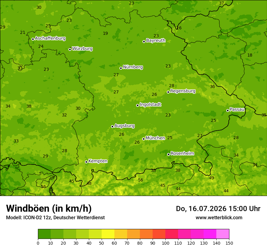 Maximale Windböen