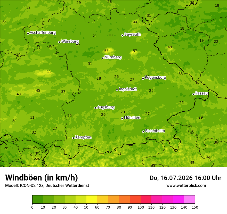 Maximale Windböen