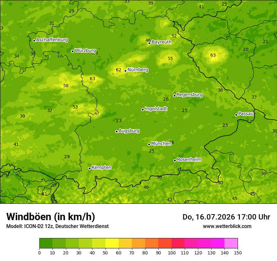Maximale Windböen