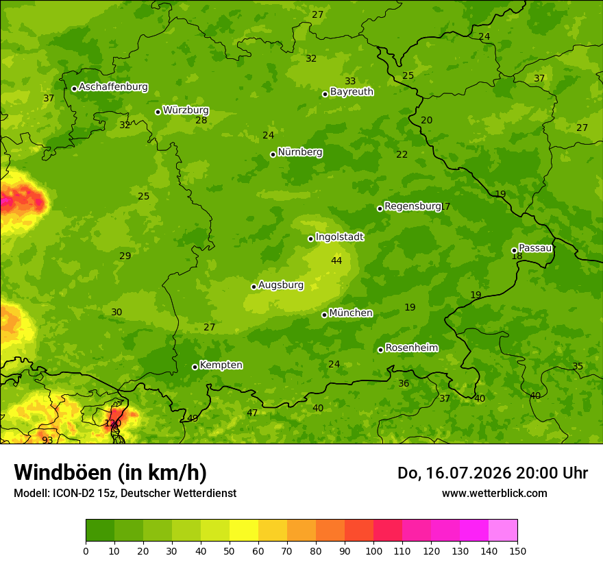 Maximale Windböen