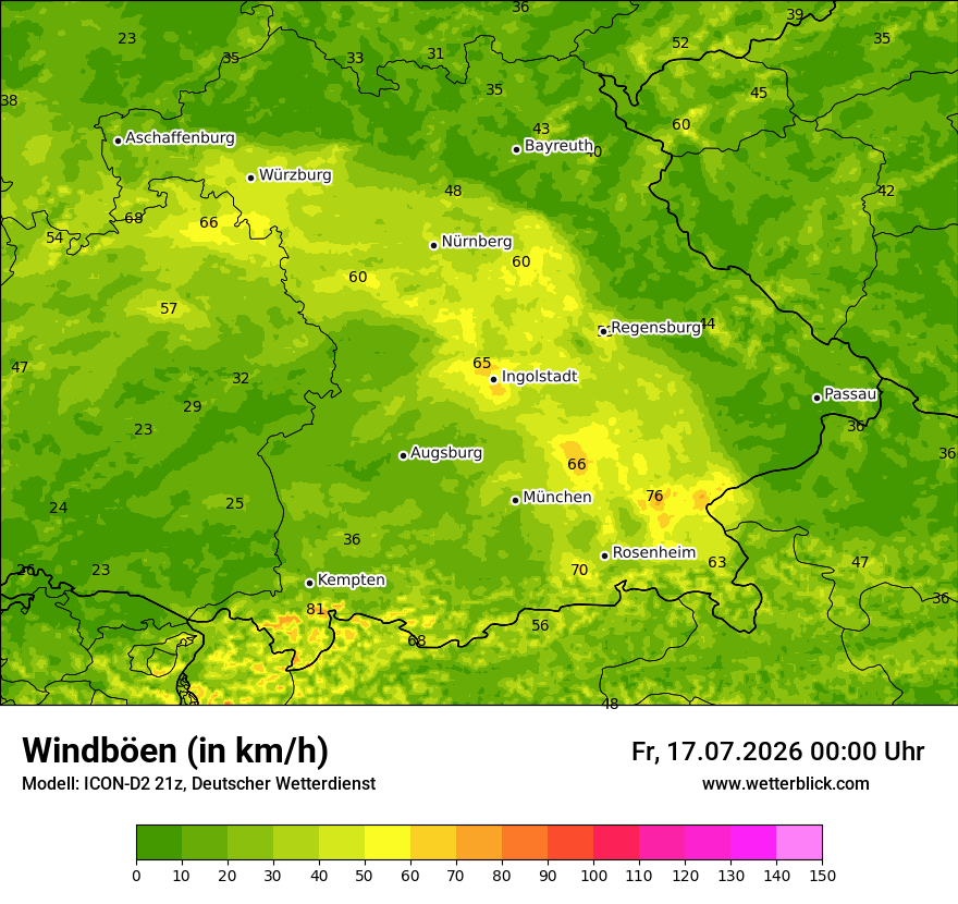 Maximale Windböen