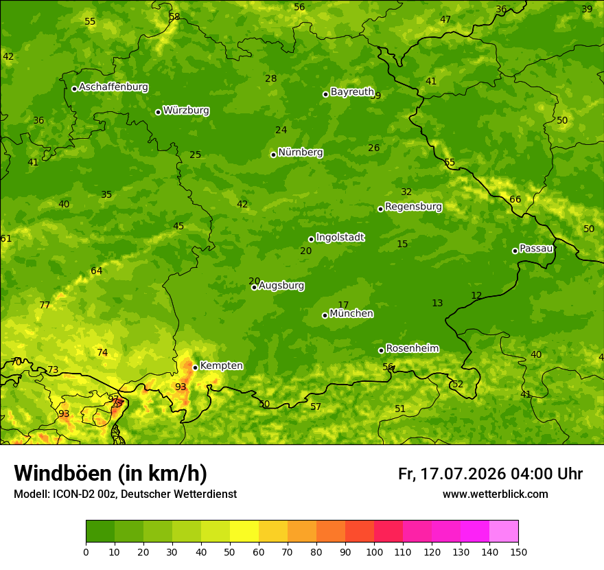 Maximale Windböen