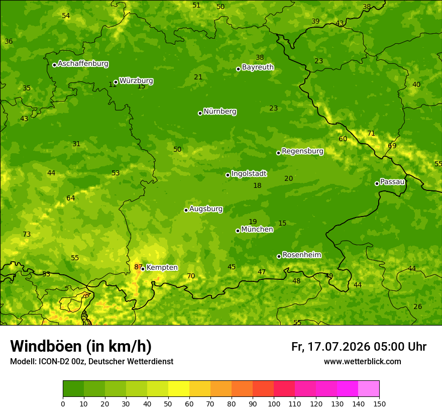 Maximale Windböen
