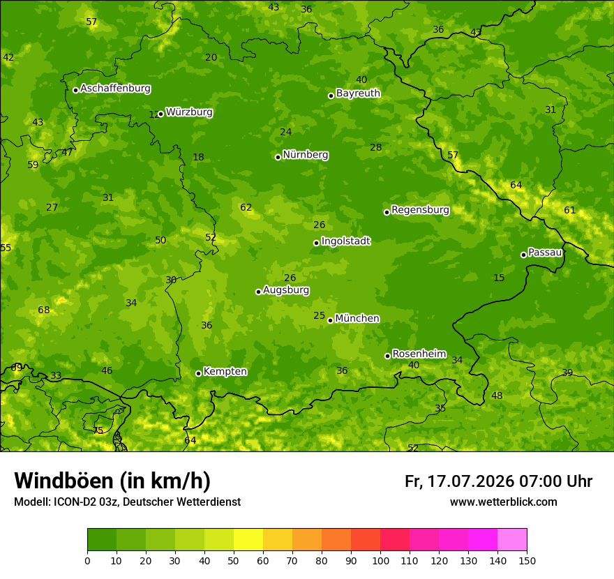 Maximale Windböen