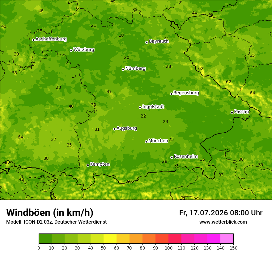 Maximale Windböen