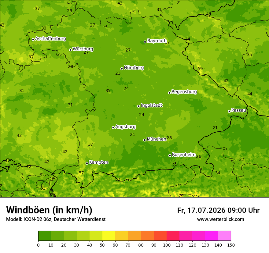 Maximale Windböen