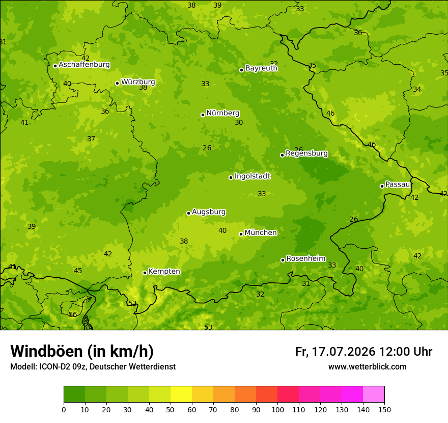 Maximale Windböen