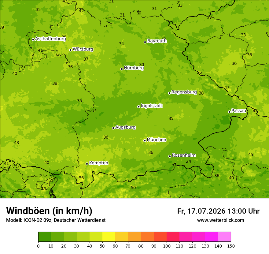Maximale Windböen