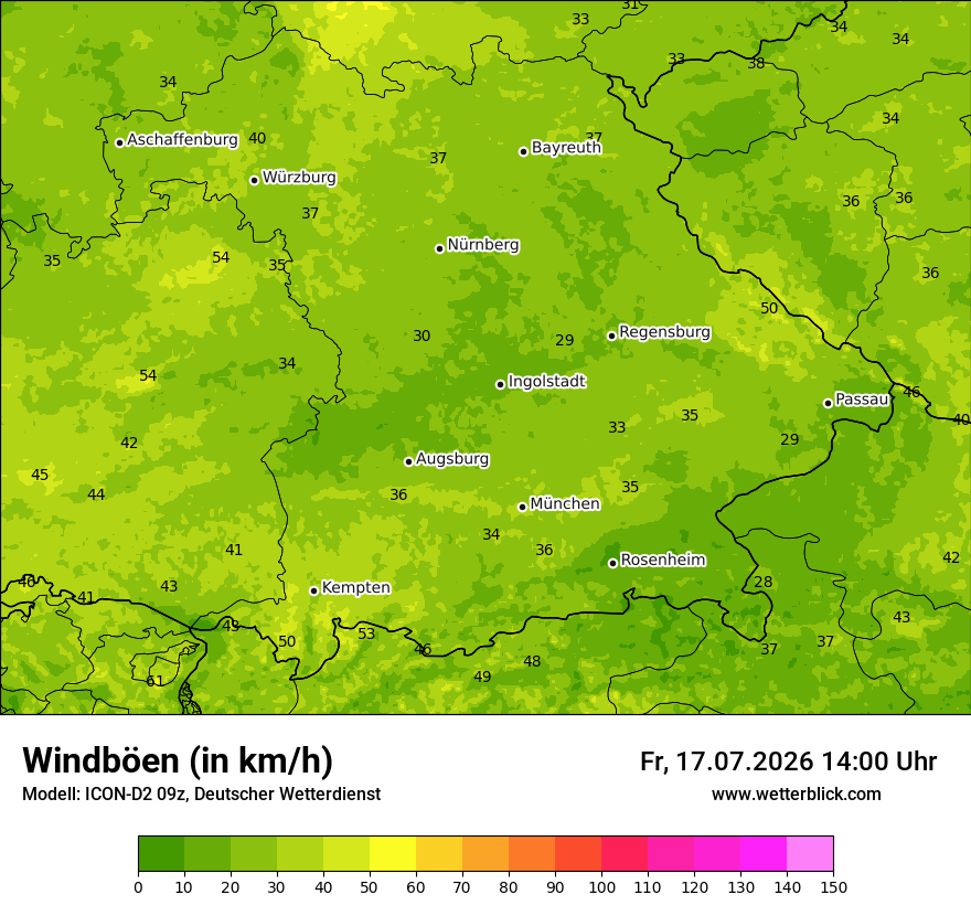 Maximale Windböen