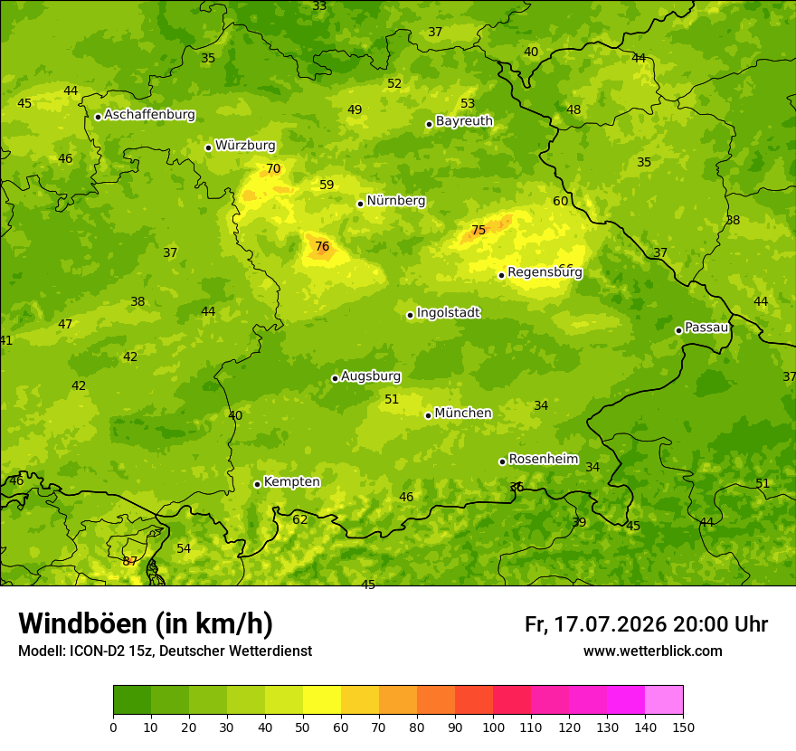 Maximale Windböen