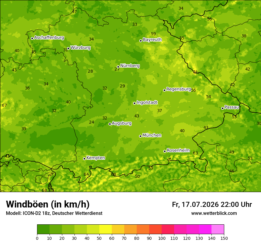 Maximale Windböen