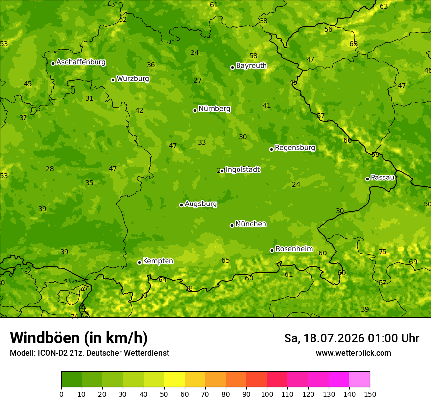 Maximale Windböen