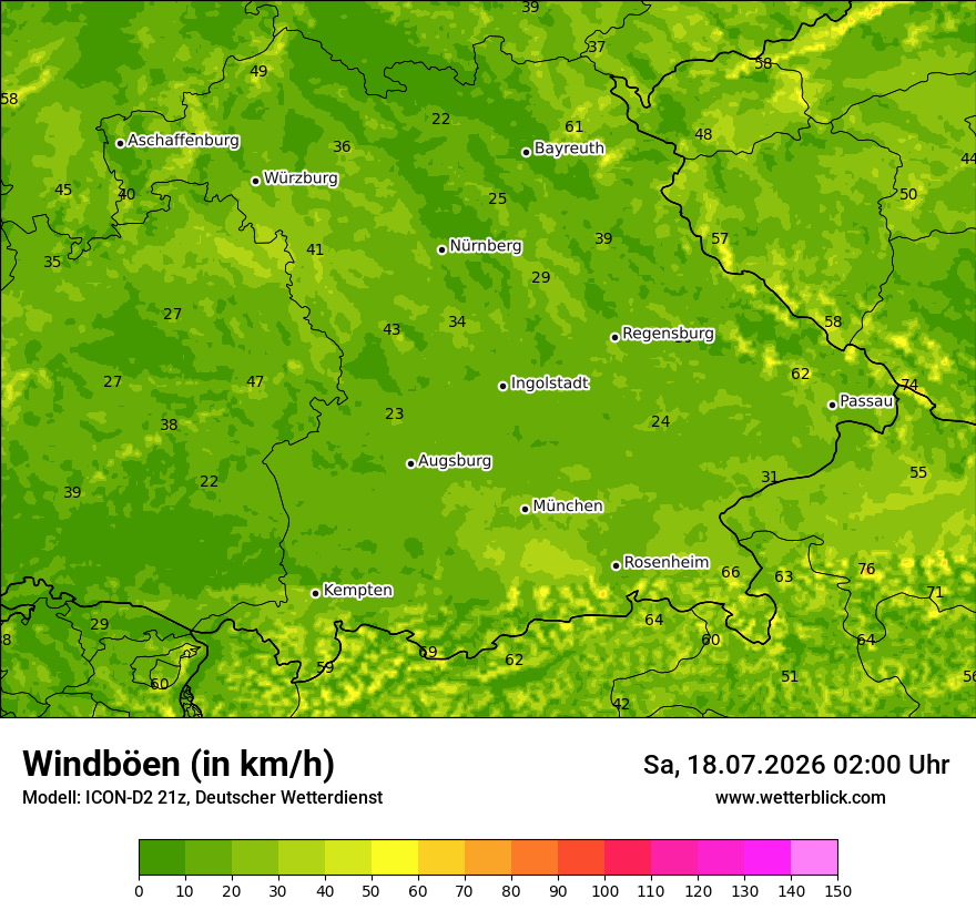 Maximale Windböen