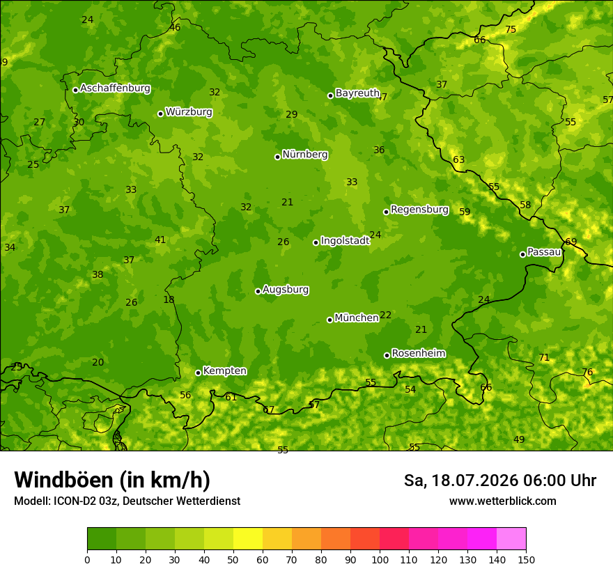 Maximale Windböen