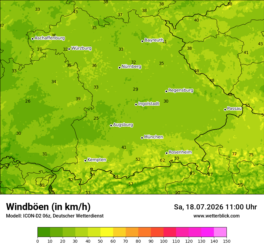 Maximale Windböen
