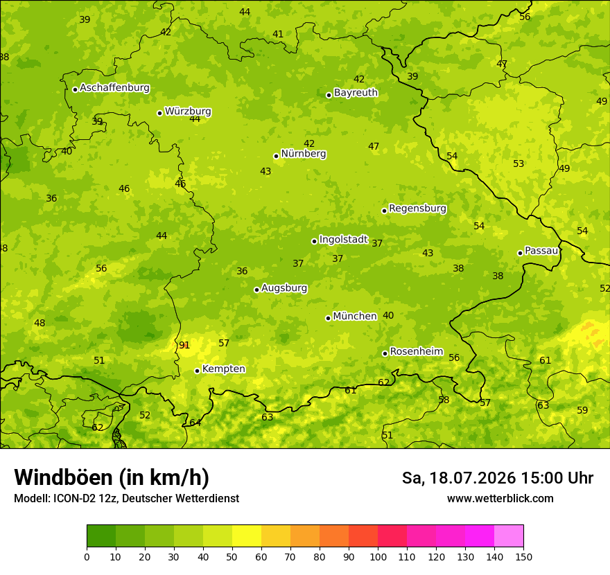Maximale Windböen