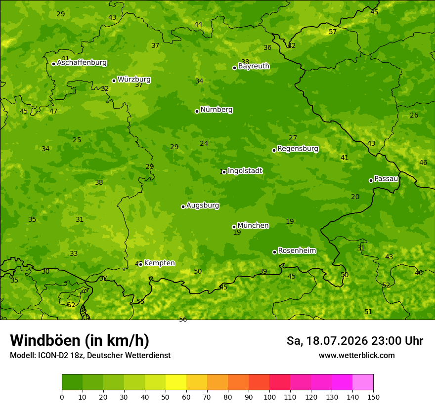Maximale Windböen