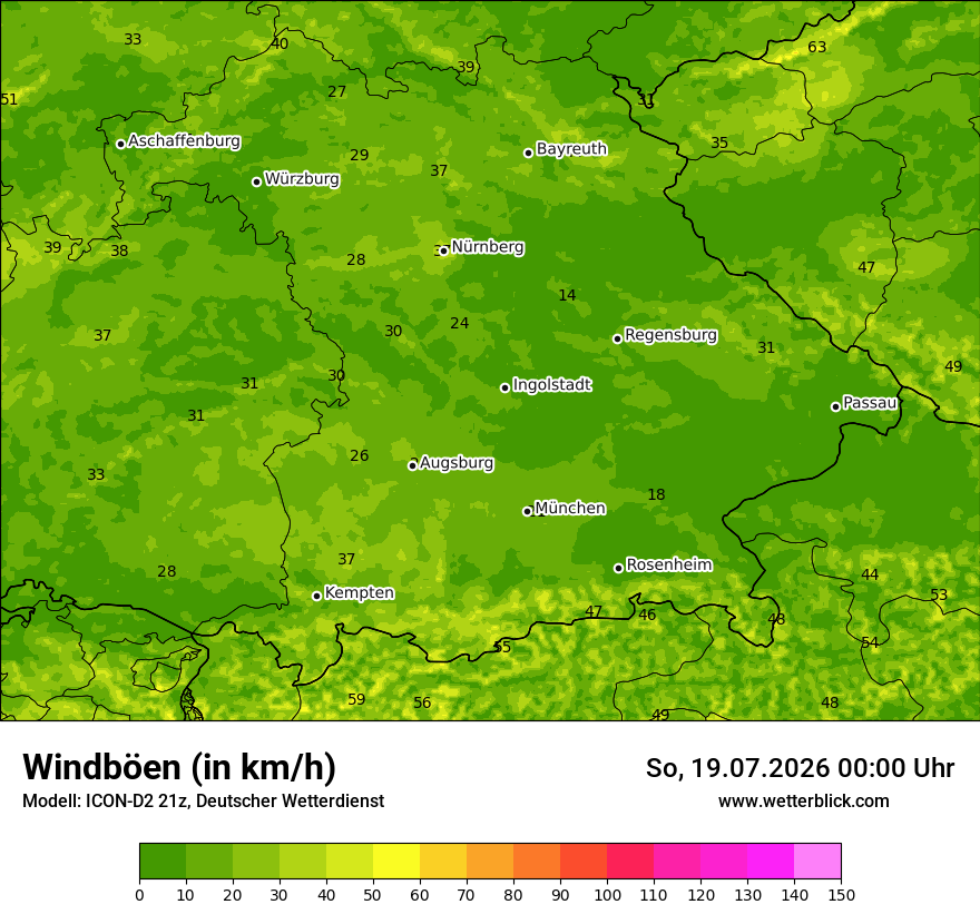 Maximale Windböen