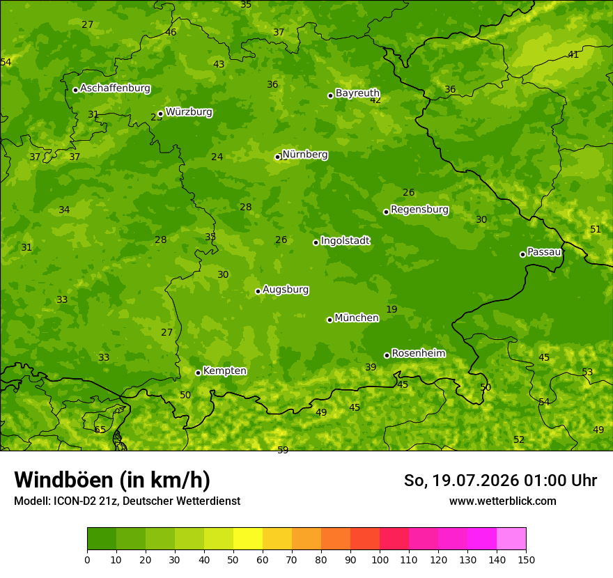 Maximale Windböen