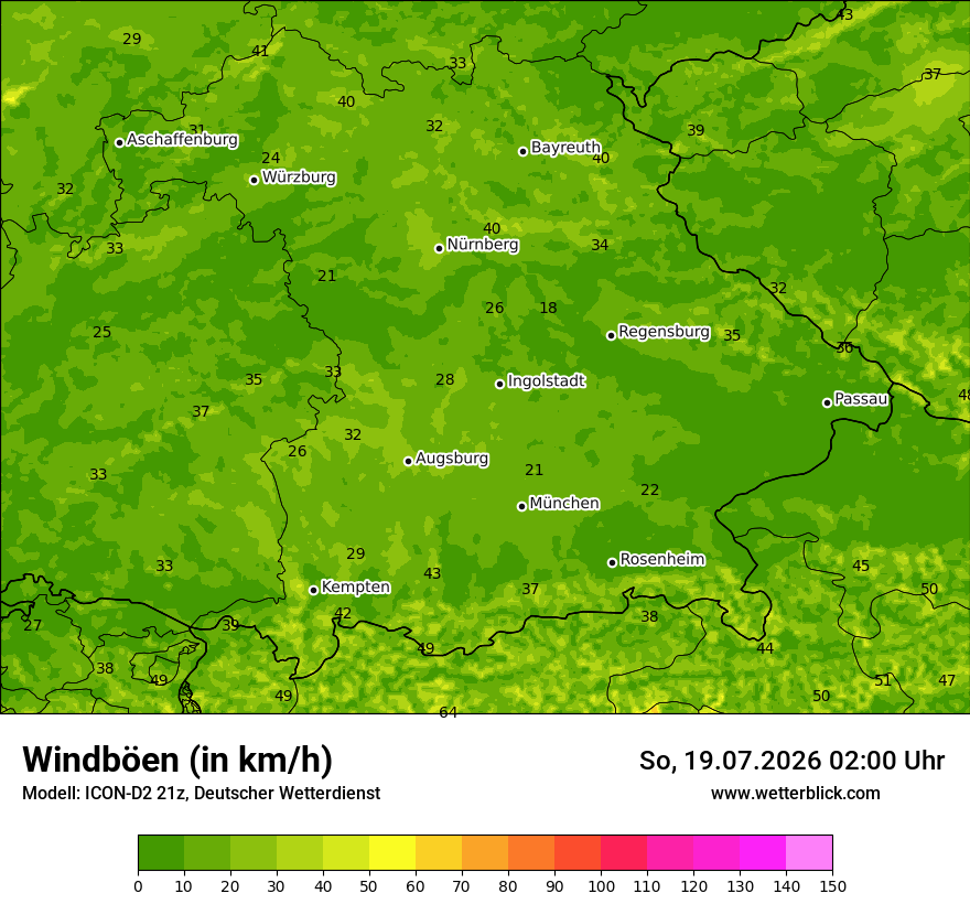 Maximale Windböen