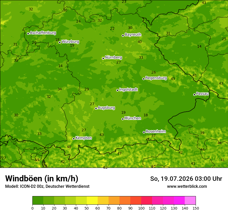 Maximale Windböen