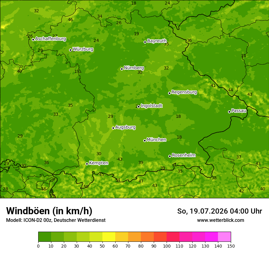 Maximale Windböen