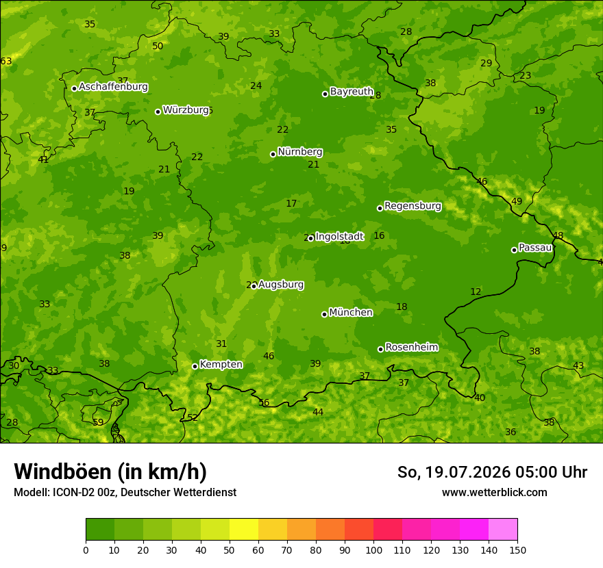 Maximale Windböen